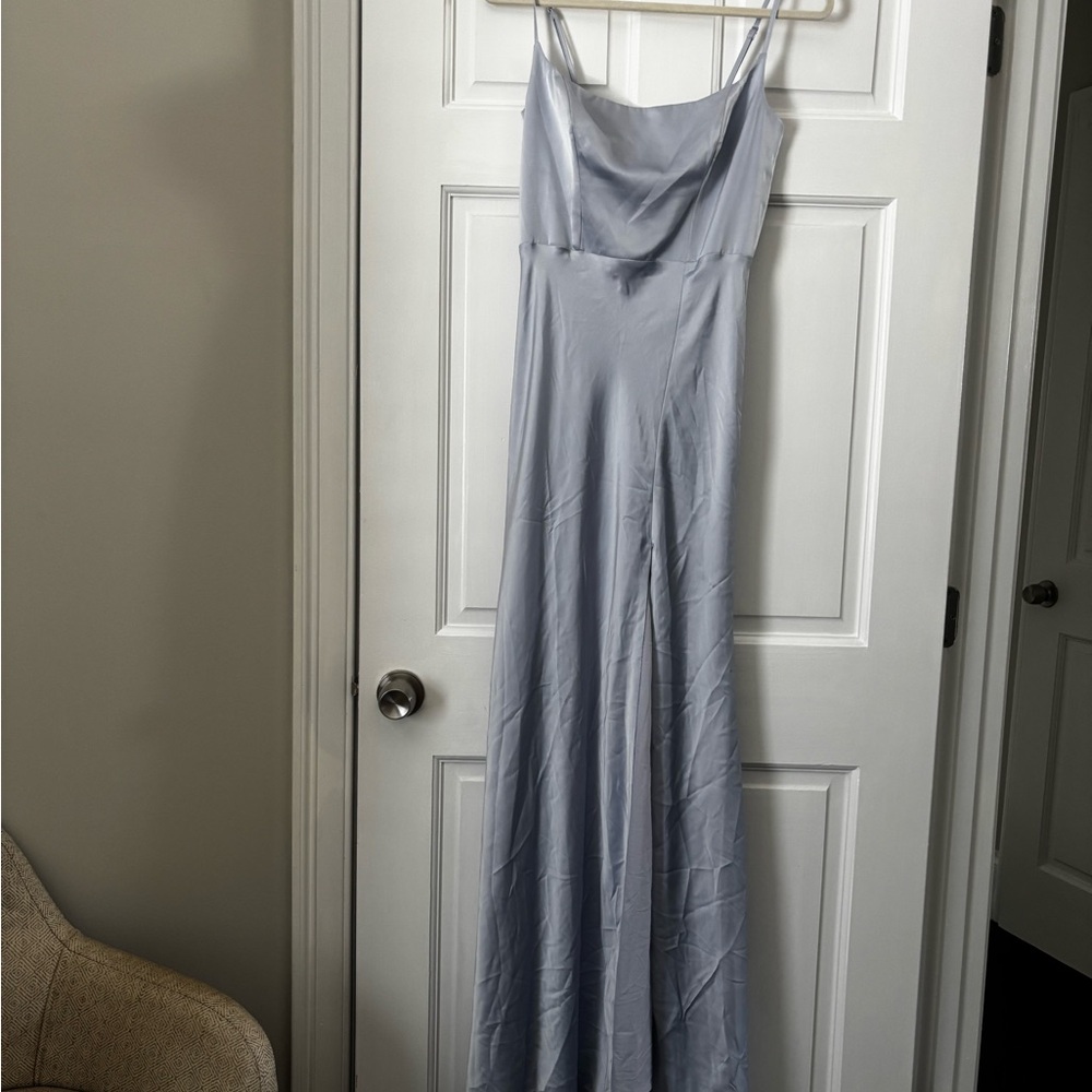 Birdy Grey Mai Matte Satin Dress - Periwinkle Blue